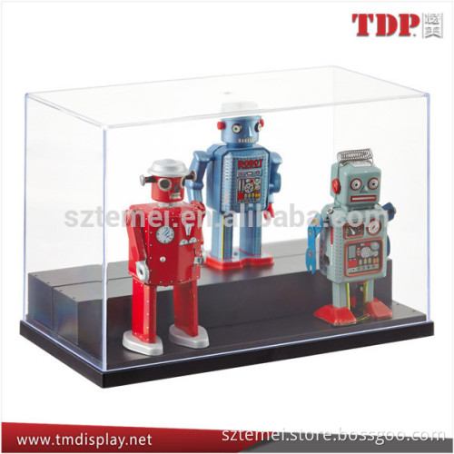 Multi-Level clear Acrylic Display Box with action figures